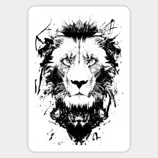 Lion Wild Nature Free Spirit Art Brush Painting Magnet